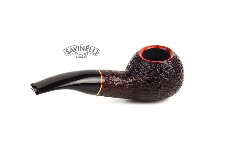 پیپ ساوینلی Savinelli قهوه ای Brown خم Bent مدل Roma 320