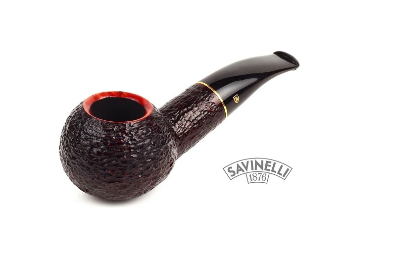 پیپ ساوینلی Savinelli قهوه ای Brown خم Bent مدل Roma 320