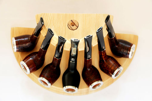 Hand made pipe stand holder for 7 smoking pipe - wood