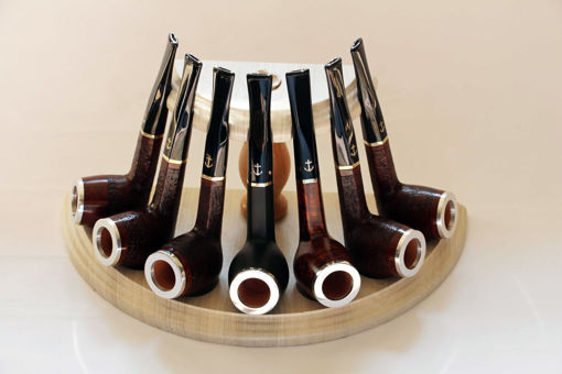 Hand made pipe stand holder for 7 smoking pipe - white