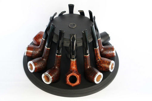 Hand made pipe stand holder for 12 smoking pipe - black