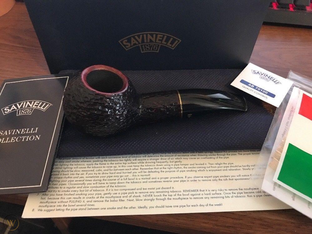 پیپ ساوینلی Savinelli قهوه ای Brown خم Bent مدل Roma 320