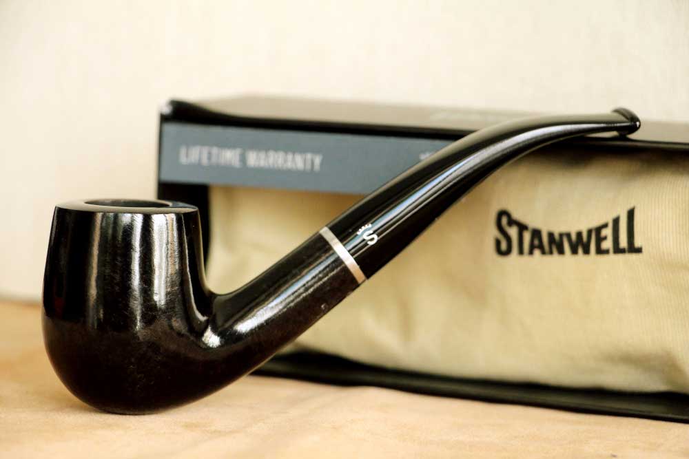 Stanwell Black Diamond 246 پیپ مشکی براق استانول سری بلک دیاموند مدل فول بنت