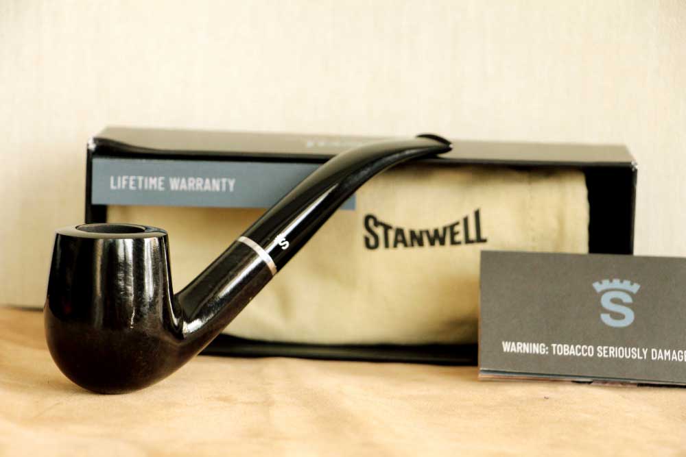 Stanwell Black Diamond 246 پیپ مشکی براق استانول سری بلک دیاموند مدل فول بنت