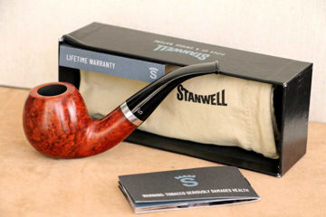 Stanwell Relief brown light 185 پیپ استانول سری ریلیف مدل گرد کاملا خم