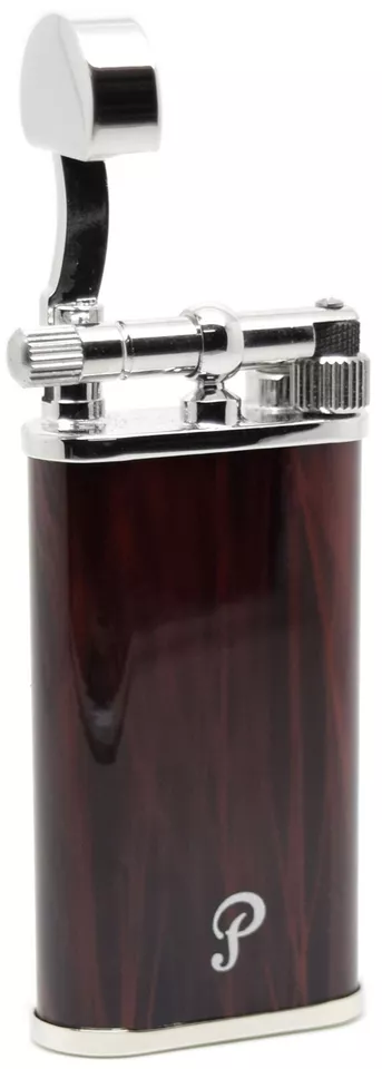 Peterson Pipe Lighter Brown and Chrome Finish