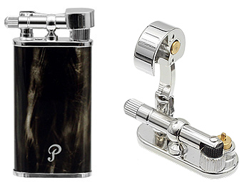 Peterson Pipe Lighter Grey and Chrome Finish