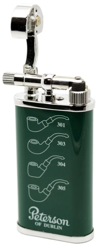 Peterson 'Green System' Pipe Lighter Green and Chrome Finish