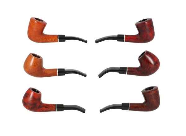 Angelo pipe 302090 various shades of brown bent with ring